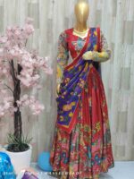 Hand-Painted Kalamkari Lehenga Set