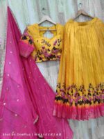 Yellow Floral Lehenga Set