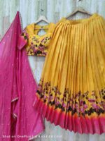 Yellow Floral Lehenga Set