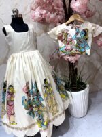 Ivory Hand-Painted Mythological Dress Set