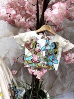 Ivory Hand-Painted Mythological Dress Set