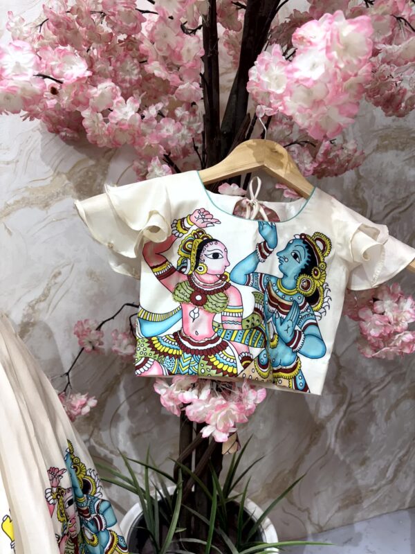 Ivory Hand-Painted Mythological Dress Set