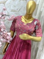 Vibrant Pink and Yellow Ombre Gown