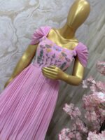 Blush Bloom Dual-Shade Georgette Gown