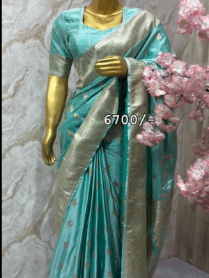 Exclusive designer mashrusilk saree paired with beautiful blouse