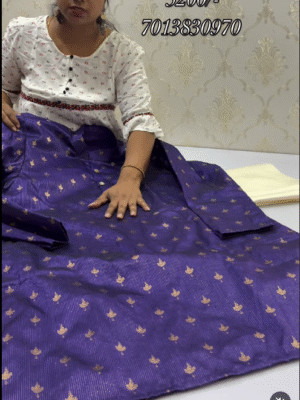 Exclusive soft banaras silk mens kurta with cream colour pijama
