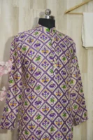 Elegant Multicolor Patola Print Silk Blend Kurta