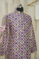 Elegant Multicolor Patola Print Silk Blend Kurta