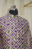 Elegant Multicolor Patola Print Silk Blend Kurta