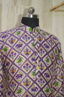 Elegant Multicolor Patola Print Silk Blend Kurta