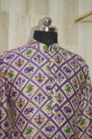 Elegant Multicolor Patola Print Silk Blend Kurta