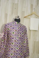 Elegant Multicolor Patola Print Silk Blend Kurta