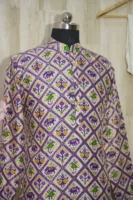 Elegant Multicolor Patola Print Silk Blend Kurta