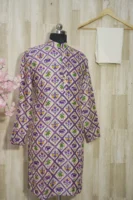 Elegant Multicolor Patola Print Silk Blend Kurta