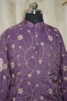 Purple Floral Embroidered Kurta