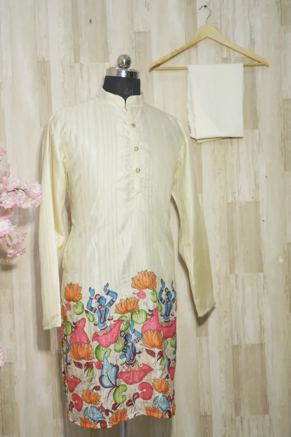 Ivory Hand-Painted Jagannath Kurta