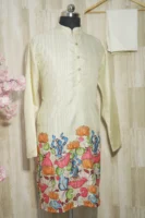 Ivory Hand-Painted Jagannath Kurta