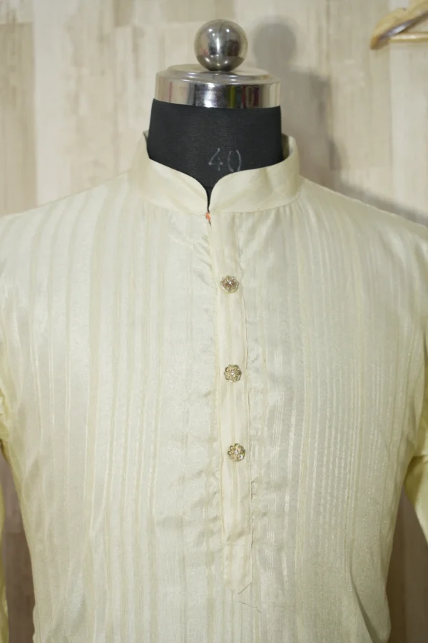Ivory Hand-Painted Jagannath Kurta