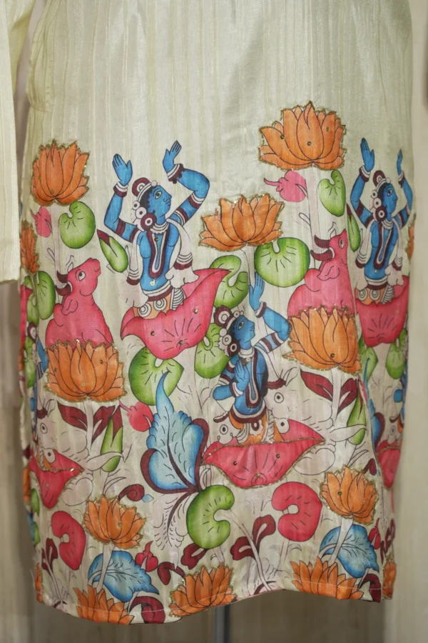 Ivory Hand-Painted Jagannath Kurta