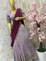 Kalamkari tissue lehenga set paired up with bandhini silk cut work dupatta