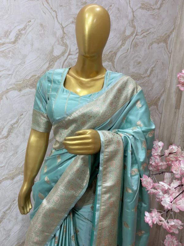 Mushrusilk saree paired with beautiful blouse