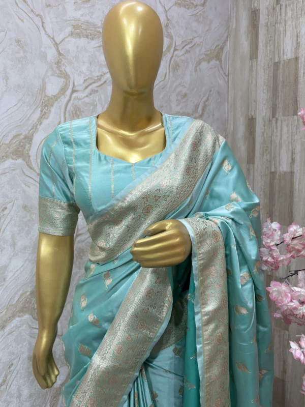 Mushrusilk saree paired with beautiful blouse
