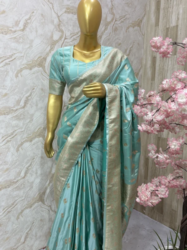 Mushrusilk saree paired with beautiful blouse