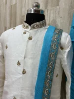 Sherwani dhoti set made with pure rawsilk fabric
