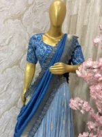 Pure munga crepe lehenga paired with muniya dupatta