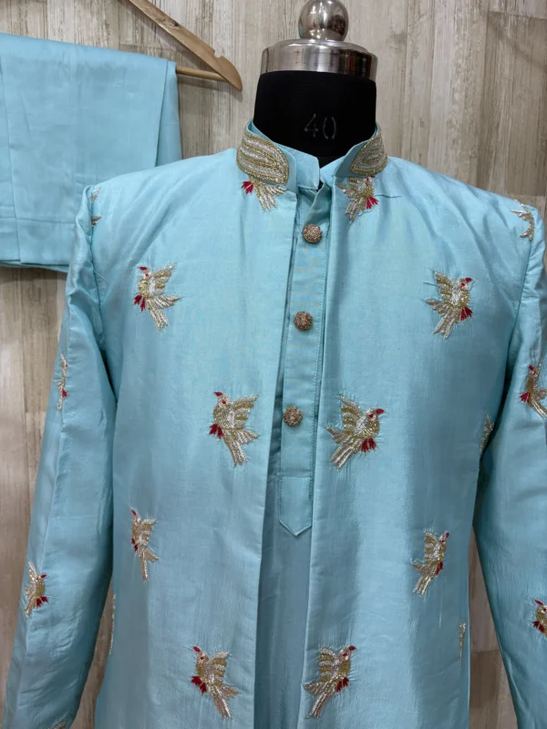 Exclusive maggam work over coat with kurta pijama
