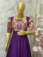 Designer pithani long gown with heavy flare