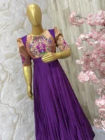 Designer pithani long gown with heavy flare