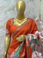Pure mangalagiri handloom saree with applique work