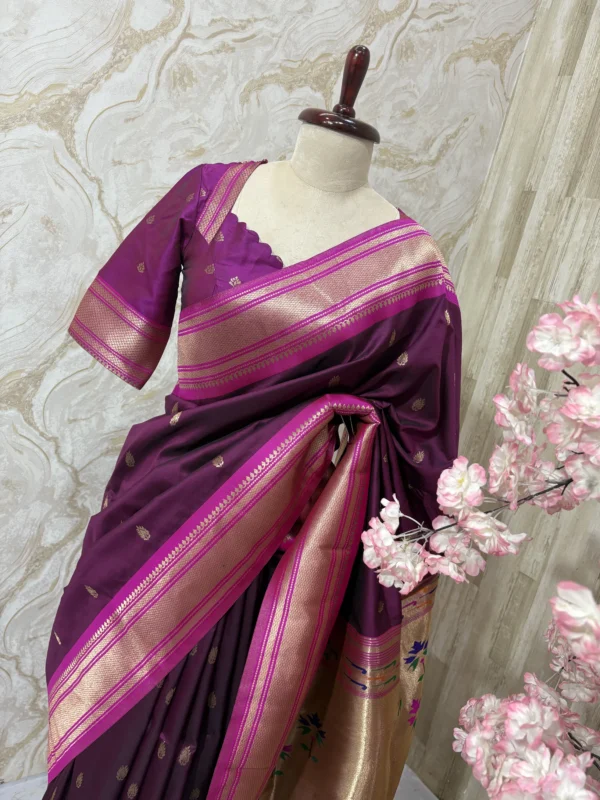 Vintage look budget friendly saree with blouse
