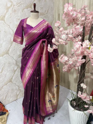 Vintage look budget friendly saree with blouse