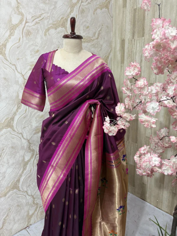 Vintage look budget friendly saree with blouse