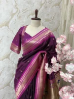 Vintage look budget friendly saree with blouse