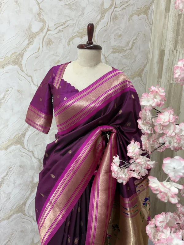 Vintage look budget friendly saree with blouse