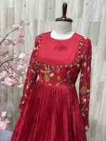 Kalamkari long gown with heavy flare