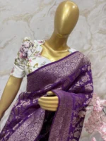 Banarasi soft silk saree paired with beautiful blouse