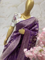 Banarasi soft silk saree paired with beautiful blouse