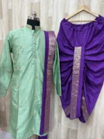 Men's dhoti set with maggam work