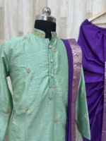 Men's dhoti set with maggam work