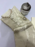 Pure tissue men's kurta set with maggam work