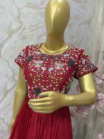 Exclusive designer heavy maggam work long gown
