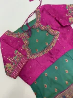 Soft banaras pithani saree paired with beautiful maggam work blouseSS006