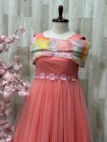 Indo western long gown with beautiful pattern