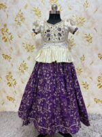 Soft tissue banaras lehenga paired with beautiful maggam work blouse