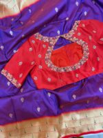 Pithani saree paired with beautiful maggam work blouse