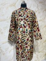 Pure chiniya silk men's kurta paired with cream colour pijama